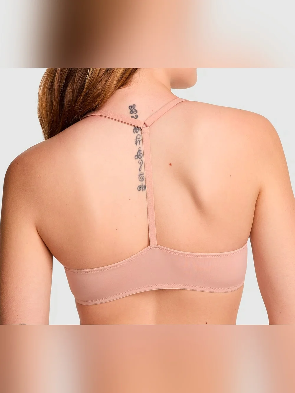 PINK by Victoria Secret Eveywhere Push-up Front Closure T-Strap Bra Nude 34D